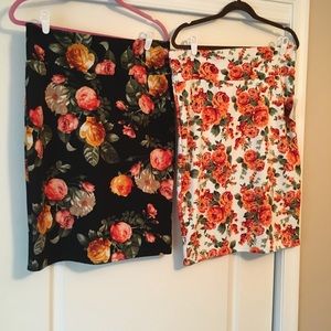 FLORAL CASSIE bundle LuLaRoe pencil skirts Xl/2XL
